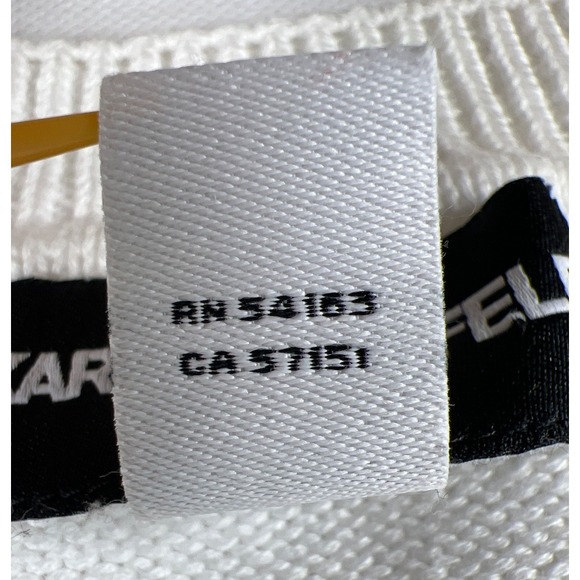 Karl Lagerfeld Paris Women’s Sweater Large White Bonjour Black Lettering Classic - Picture 9 of 11